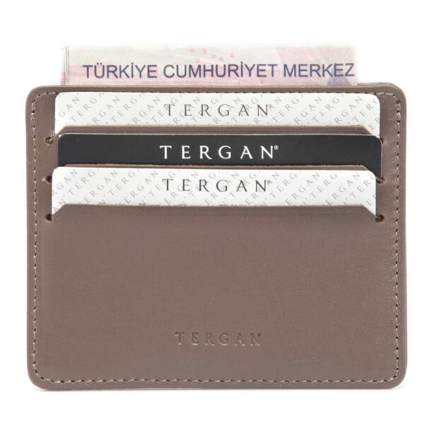 Bej Hakiki Deri Unisex Kredi Kartlık - S1KK00001050-V62 - 2