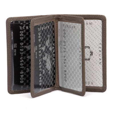 Bej Deri Unisex Kredi Kartlık - S1KK00001601-B73 - 2