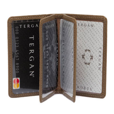 Bej Deri Unisex Kredi Kartlık - S1KK00001601-S95 - 2