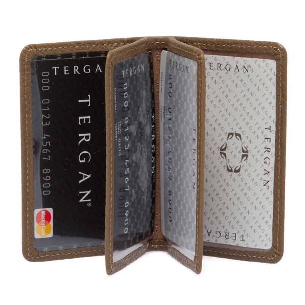 Bej Hakiki Deri Unisex Kredi Kartlık - S1KK00001601-S95 - 2