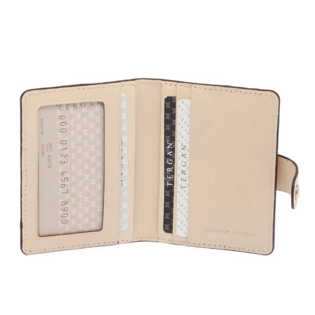 Bej Hakiki Deri Unisex Kredi Kartlık - S1KK00001653-A56 - 2