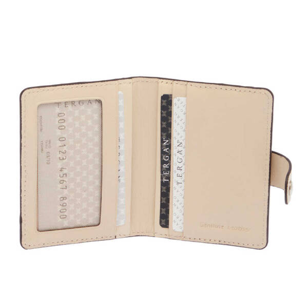 Bej Hakiki Deri Unisex Kredi Kartlık - S1KK00001653-A56 - 2