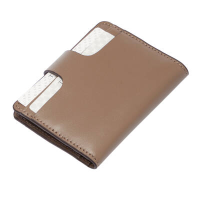 Bej Deri Unisex Kredi Kartlık - S1KK00001653-V62 - 3