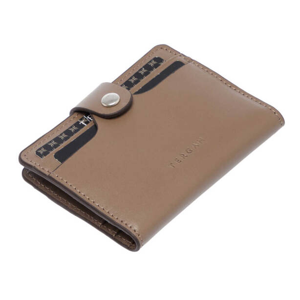 Bej Hakiki Deri Unisex Kredi Kartlık - S1KK00001653-V62 