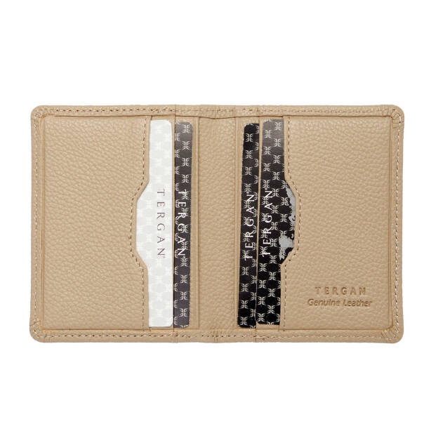 Bej Deri Unisex Kredi Kartlık - S1KK00001666-V4A - 2