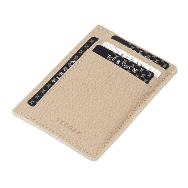 Bej Deri Unisex Kredi Kartlık - S1KK00001676-V4A - 1