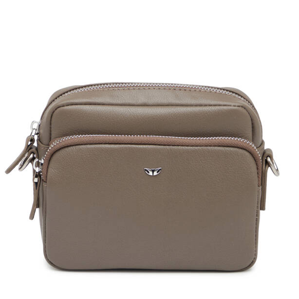 Bej Hakiki Deri Erkek Çapraz Askılı Çanta - S1AC00021542-B56 