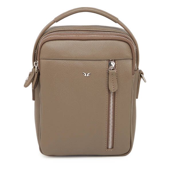 Bej Hakiki Deri Erkek Çapraz Askılı Çanta - S1AC00021551-D8I - 1