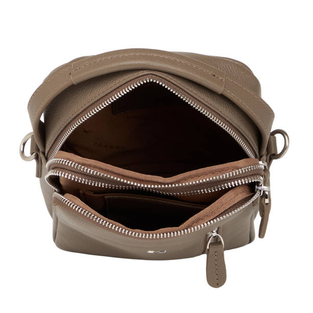 Bej Hakiki Deri Erkek Çapraz Askılı Çanta - S1AC00021551-D8I - 4