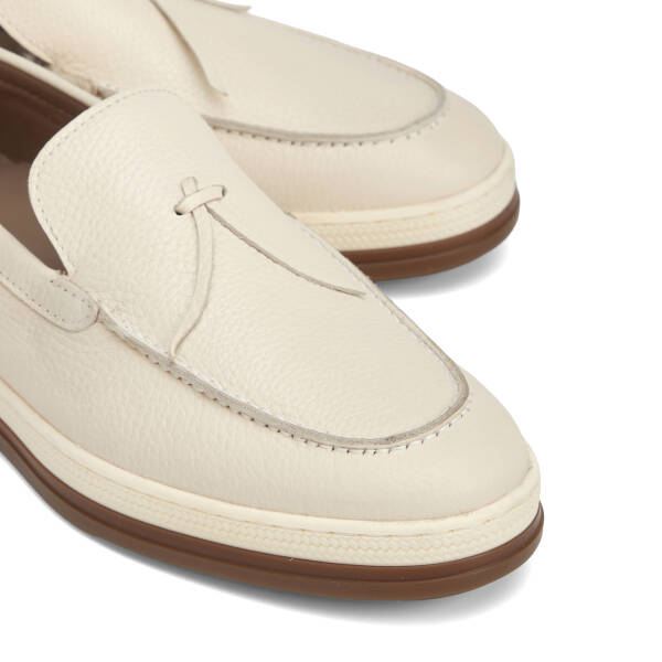 Bej Hakiki Deri Erkek Loafer - E26I1AY57698-B19 - 3