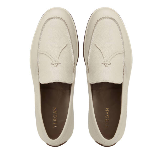 Bej Hakiki Deri Erkek Loafer - E26I1AY57698-B19 - 5
