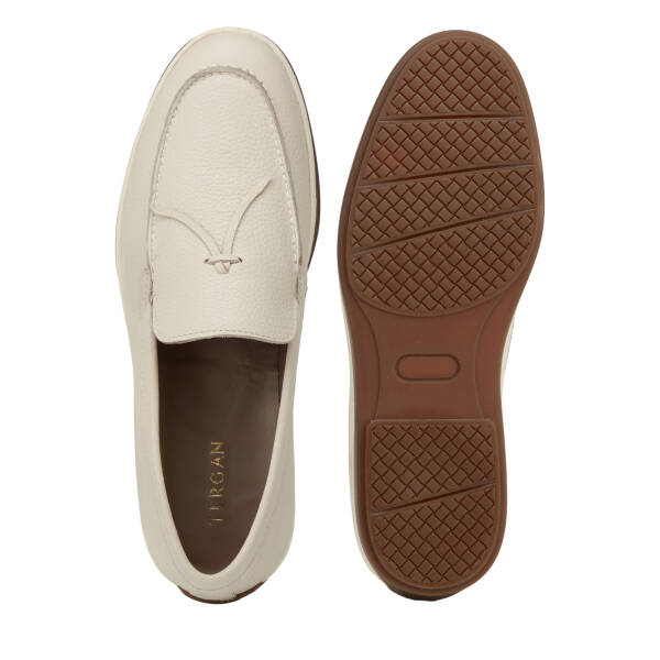 Bej Hakiki Deri Erkek Loafer - E26I1AY57698-B19 - 6
