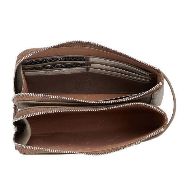 Bej Hakiki Deri Erkek Portföy Çantası - S1PC00021564-D8I - 4