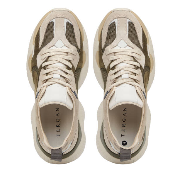 Bej Hakiki Deri Erkek Sneaker - E26I1AY57598-C9W - 5