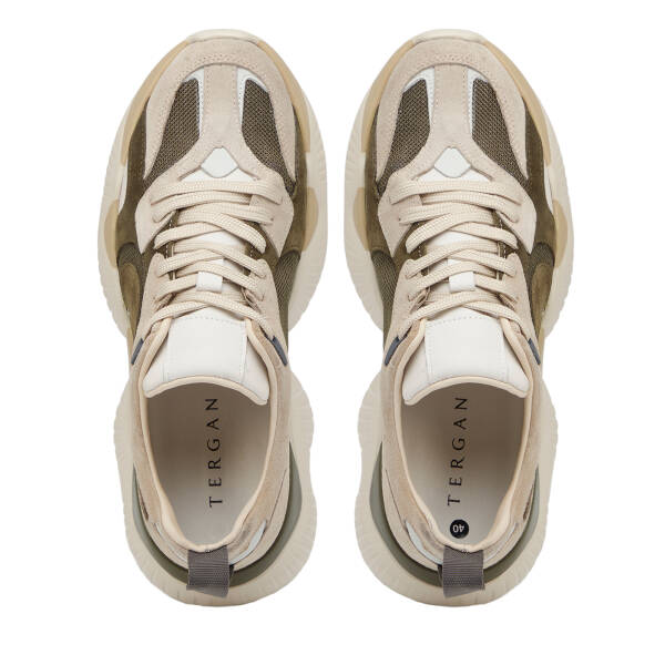 Bej Hakiki Deri Erkek Sneaker - E26I1AY57598-C9W - 5