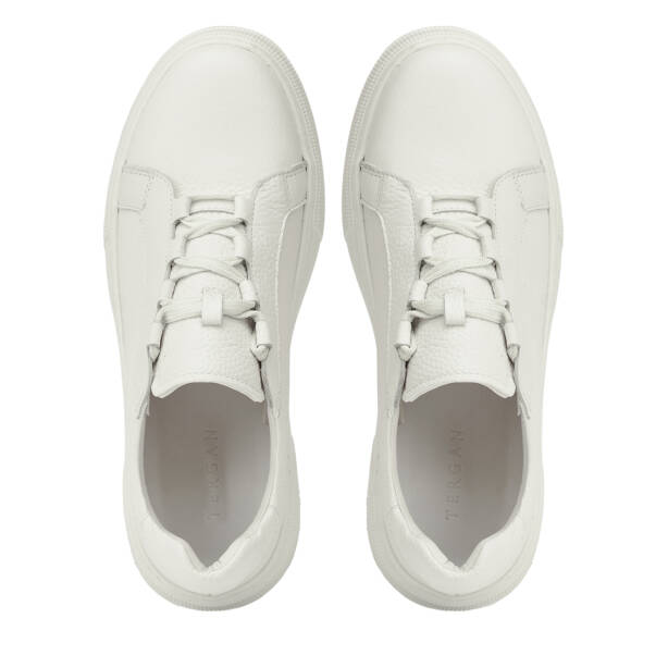 Bej Hakiki Deri Erkek Sneaker - E26I1AY57737-B19 - 5