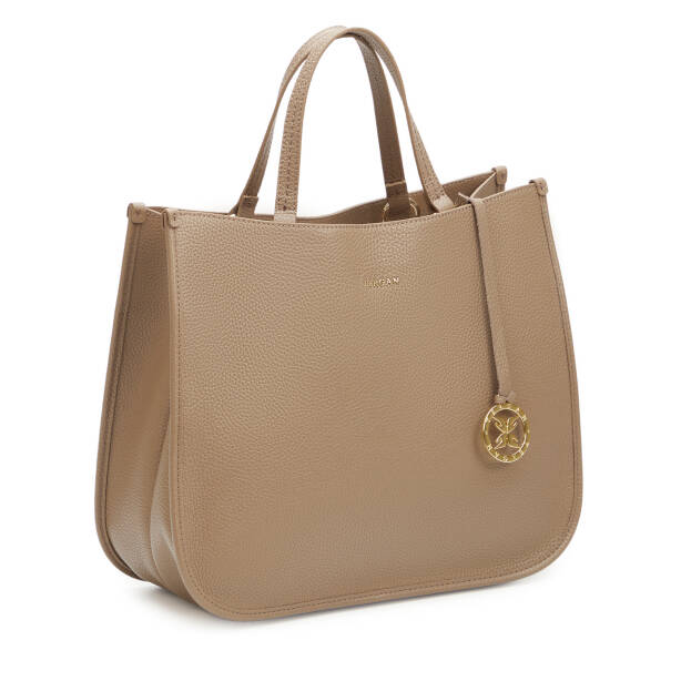 Bej Hakiki Deri Kadın Çapraz Askılı Çanta - S25K1BC80455-S95 - 2