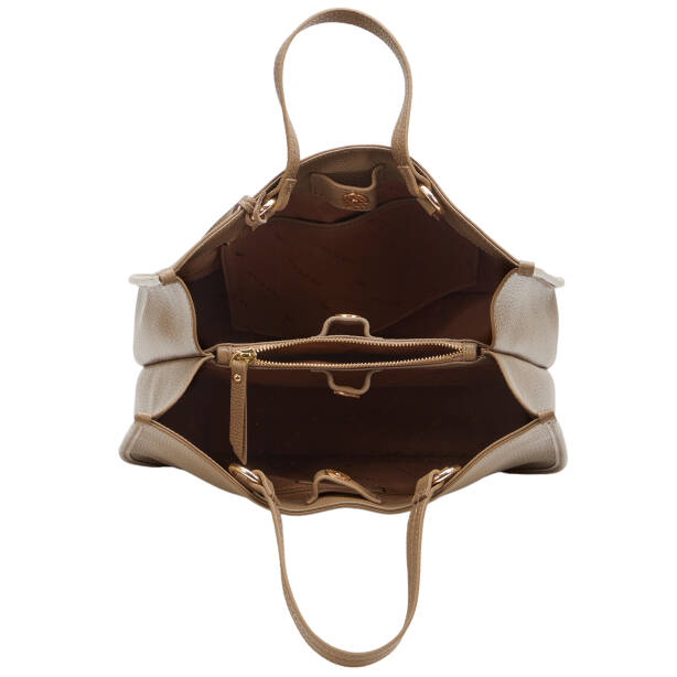 Bej Hakiki Deri Kadın Çapraz Askılı Çanta - S25K1BC80455-S95 - 4