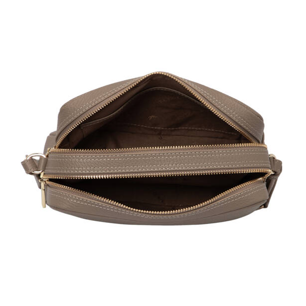 Bej Hakiki Deri Kadın Çapraz Askılı Çanta - S25K1BC80518-S95 - 4