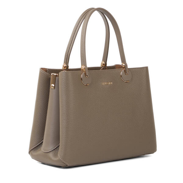 Bej Hakiki Deri Kadın Çapraz Askılı Çanta - S26K1BC80150-D5M - 2