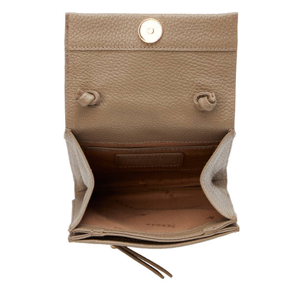 Bej Hakiki Deri Kadın Çapraz Askılı Çanta - S26Y1BC80168-S95 - 4