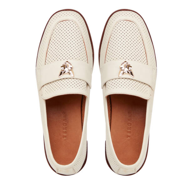 Bej Hakiki Deri Kadın Casual Ayakkabı - K25I1AY67841-A25 - Tergan