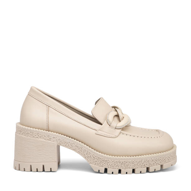 Bej Hakiki Deri Kadın Casual Ayakkabı - K25I1AY67875-A25 - Tergan