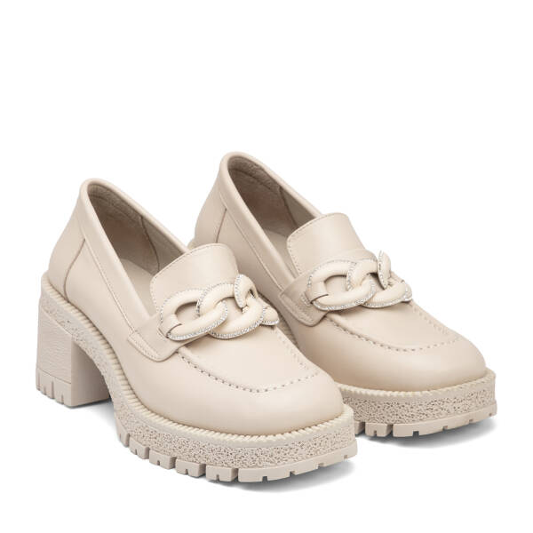 Bej Hakiki Deri Kadın Casual Ayakkabı - K25I1AY67875-A25 - 2