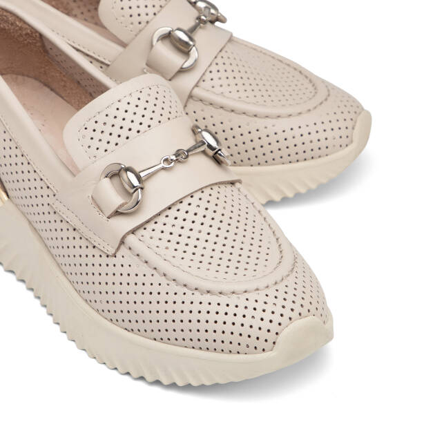 Bej Hakiki Deri Kadın Casual Ayakkabı - K25I1AY67969-A25 - Tergan