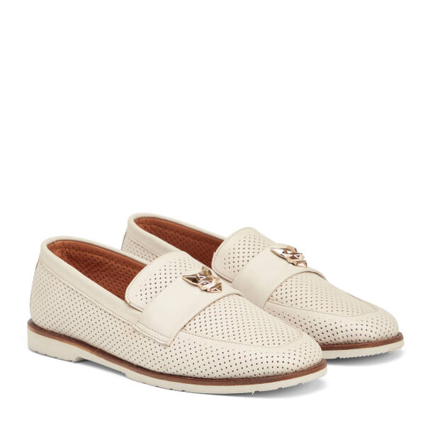 Bej Hakiki Deri Kadın Loafer - K25I1AY67841-A25 - 2