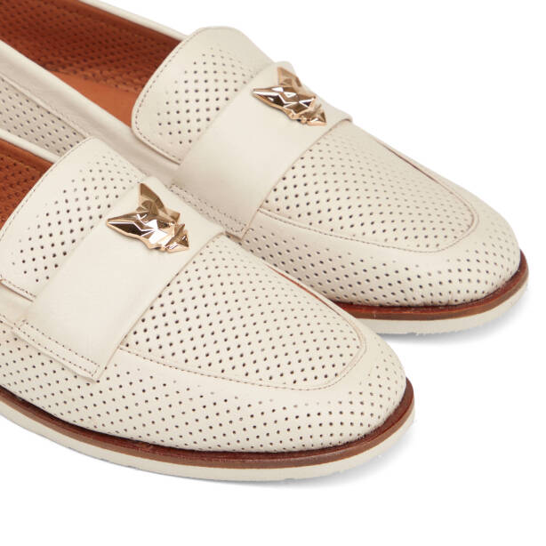 Bej Hakiki Deri Kadın Loafer - K25I1AY67841-A25 - 3