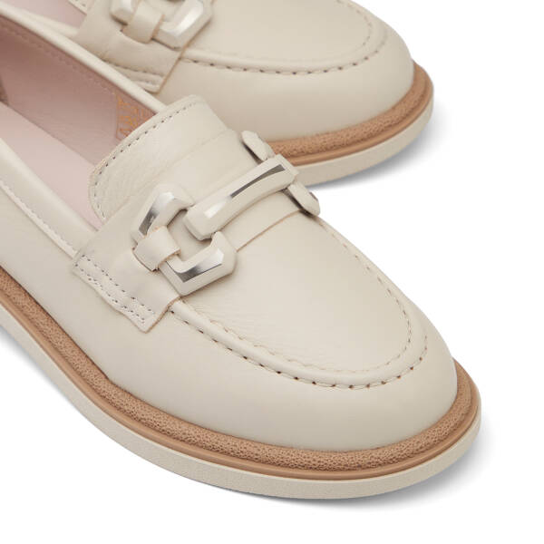 Bej Hakiki Deri Kadın Loafer - K26I1AY68416-A25 - 3