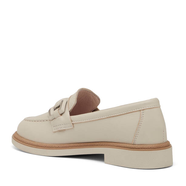 Bej Hakiki Deri Kadın Loafer - K26I1AY68416-A25 - 4