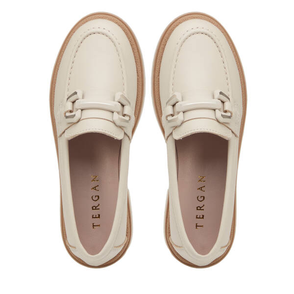 Bej Hakiki Deri Kadın Loafer - K26I1AY68416-A25 - 5