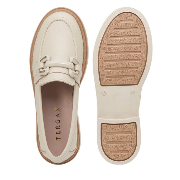 Bej Hakiki Deri Kadın Loafer - K26I1AY68416-A25 - 6