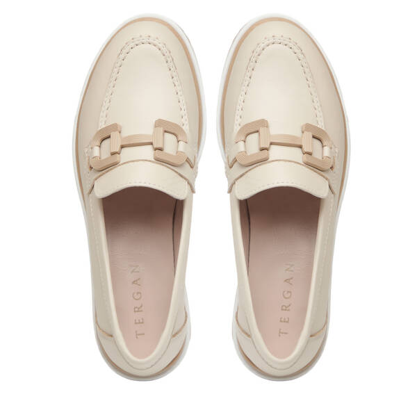 Bej Hakiki Deri Kadın Loafer - K26I1AY68424-A25 - 5
