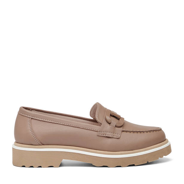 Bej Hakiki Deri Kadın Loafer - K26I1AY68424-B22 