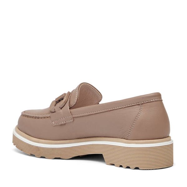 Bej Hakiki Deri Kadın Loafer - K26I1AY68424-B22 - 4