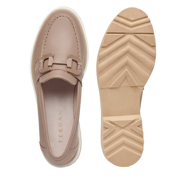 Bej Hakiki Deri Kadın Loafer - K26I1AY68424-B22 - 6