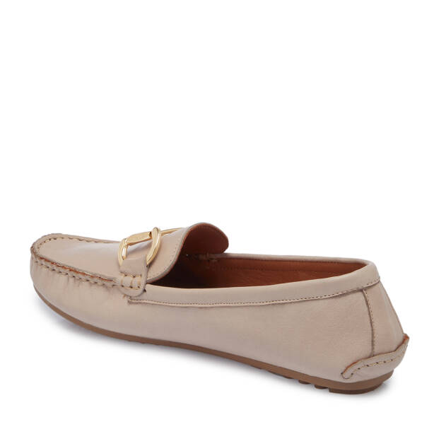 Bej Hakiki Deri Kadın Loafer - K26I1AY68456-Q5Q - 2