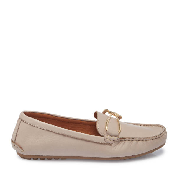 Bej Hakiki Deri Kadın Loafer - K26I1AY68456-Q5Q - 3
