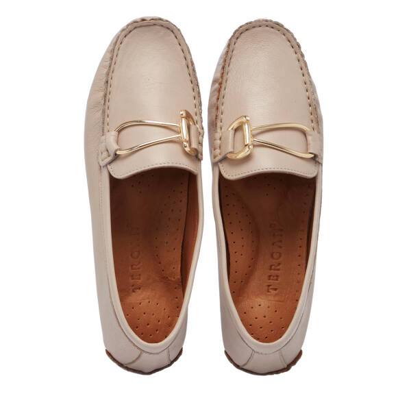 Bej Hakiki Deri Kadın Loafer - K26I1AY68456-Q5Q - 5