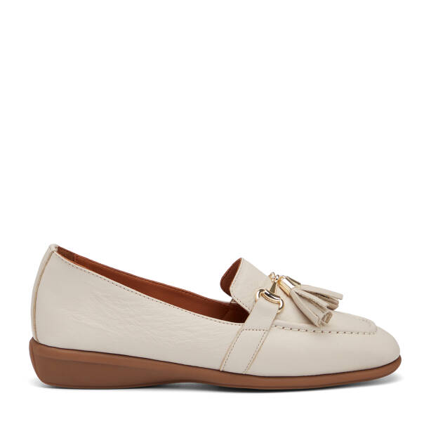 Bej Hakiki Deri Kadın Loafer - K26I1AY68470-A25 