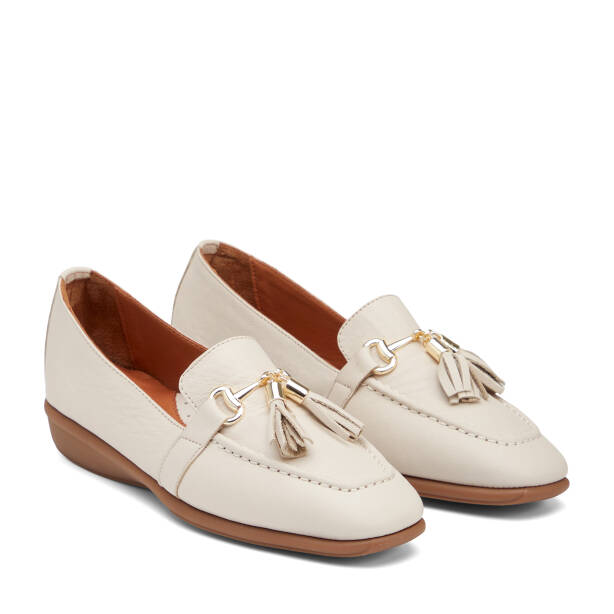 Bej Hakiki Deri Kadın Loafer - K26I1AY68470-A25 - 2
