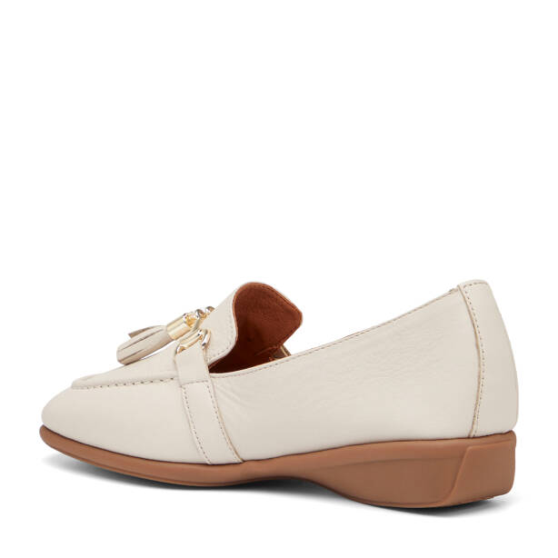 Bej Hakiki Deri Kadın Loafer - K26I1AY68470-A25 - 4