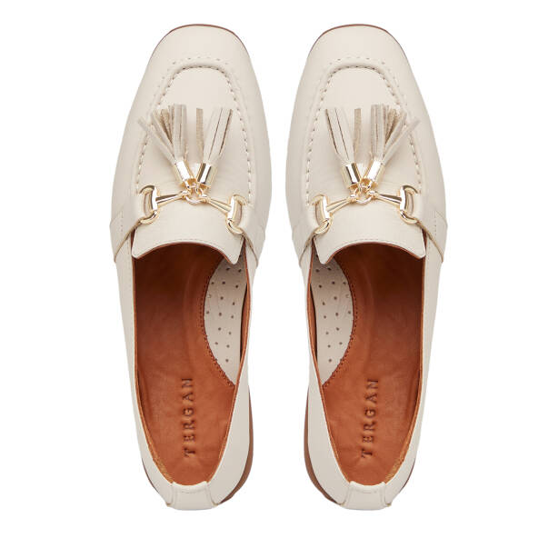 Bej Hakiki Deri Kadın Loafer - K26I1AY68470-A25 - 5