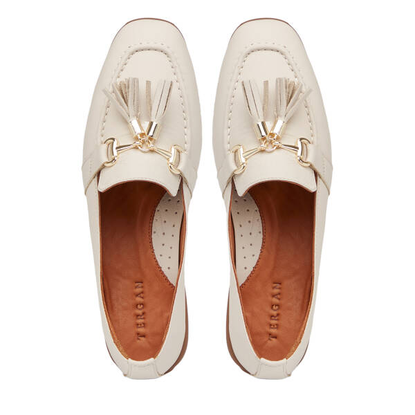 Bej Hakiki Deri Kadın Loafer - K26I1AY68470-A25 - 5