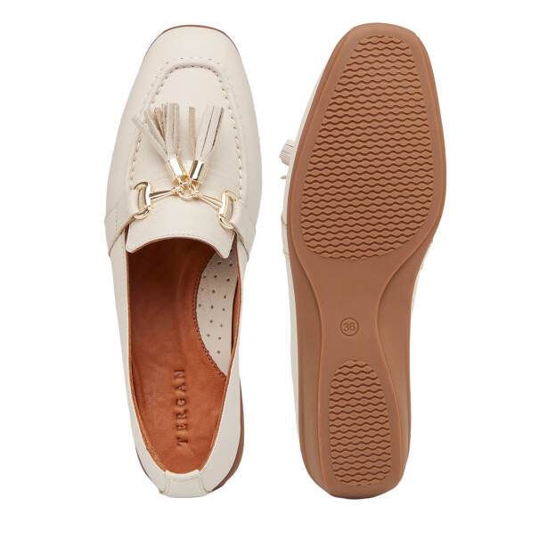 Bej Hakiki Deri Kadın Loafer - K26I1AY68470-A25 - 6