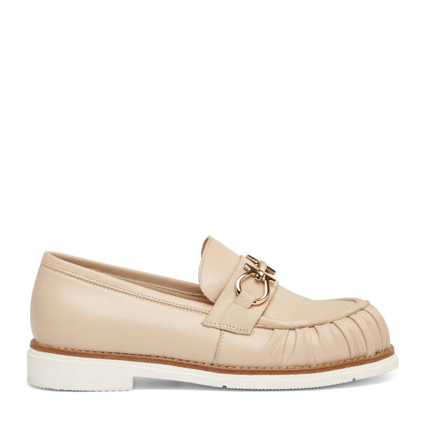 Bej Hakiki Deri Kadın Loafer - K26I1AY68570-A25 - 1