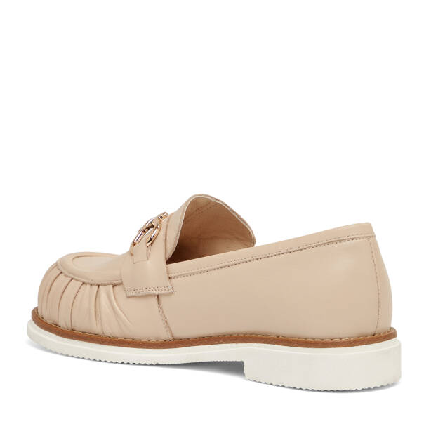 Bej Hakiki Deri Kadın Loafer - K26I1AY68570-A25 - 4